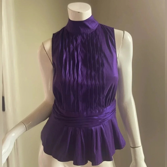 Gabrielle Union Sleeveless Deep Purple Shell sleeveless top size XS - Picture 1 of 9